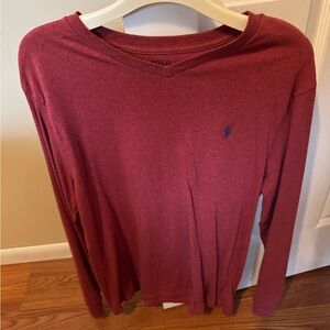 Ralph Lauren Boys XL Red Long Sleeve Shirt